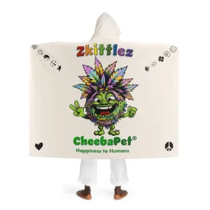 A Hooded Sherpa Fleece Blanket - Zkittlez