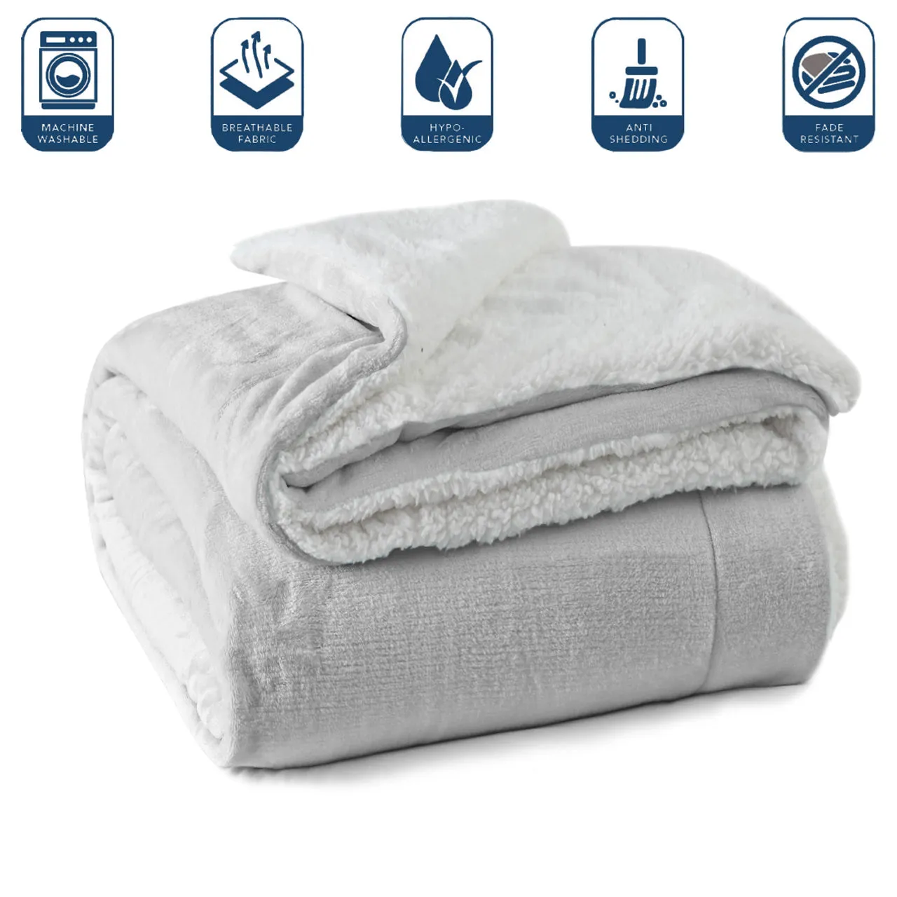 All Seasons UltraSoft Sherpa Blanket Throw