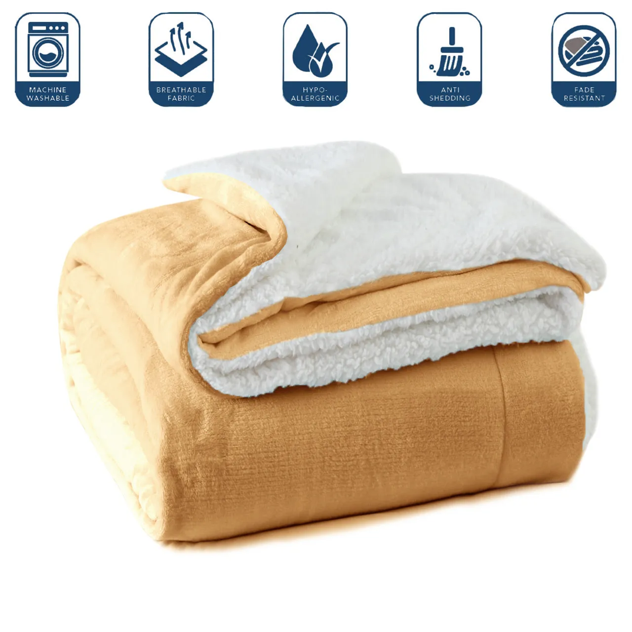 All Seasons UltraSoft Sherpa Blanket Throw