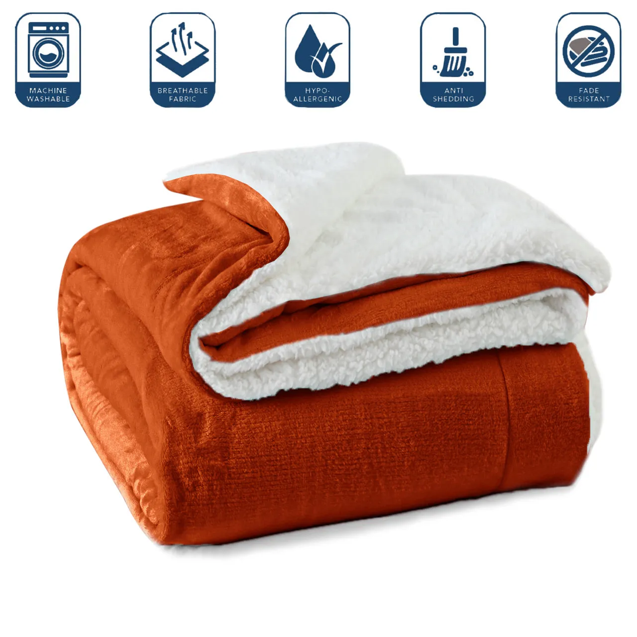 All Seasons UltraSoft Sherpa Blanket Throw