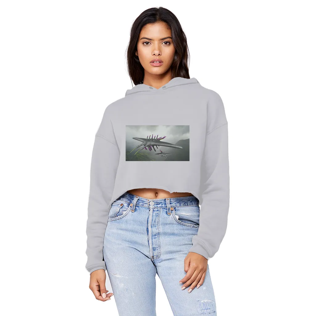 Alpha Creature Unisex Cropped Raw Edge Boyfriend Hoodie