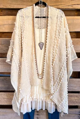 Boho Vibes Oversized Kimono - Cream