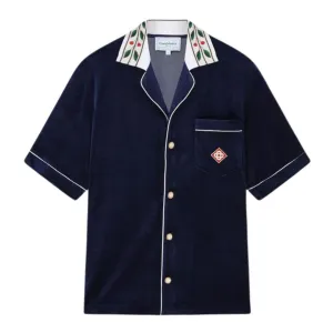 CASABLANCA LAUREL BUTTON UP NAVY