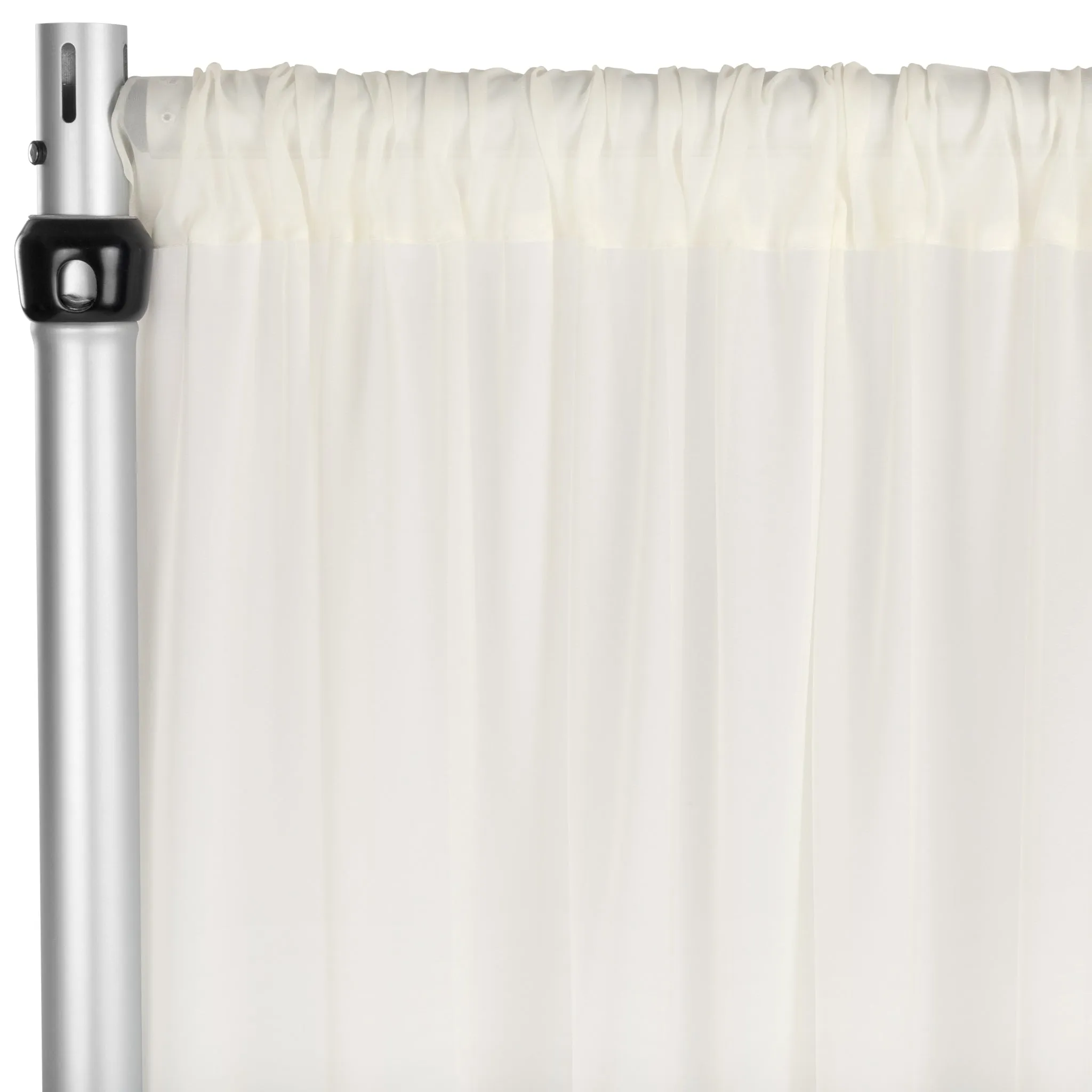 Chiffon Curtain Drape 14ft H x 58" W Panel - Ivory