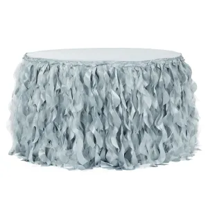 Curly Willow 14ft Table Skirt - Dusty Blue