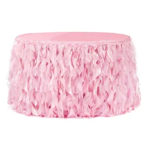 Curly Willow 17ft Table Skirt - Pink