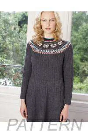 Debbie Bliss Fair Isle Yoke Dress PATTERN ONLY