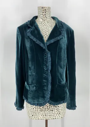 Double D Ranch Velvet/Silk Teal Jacket