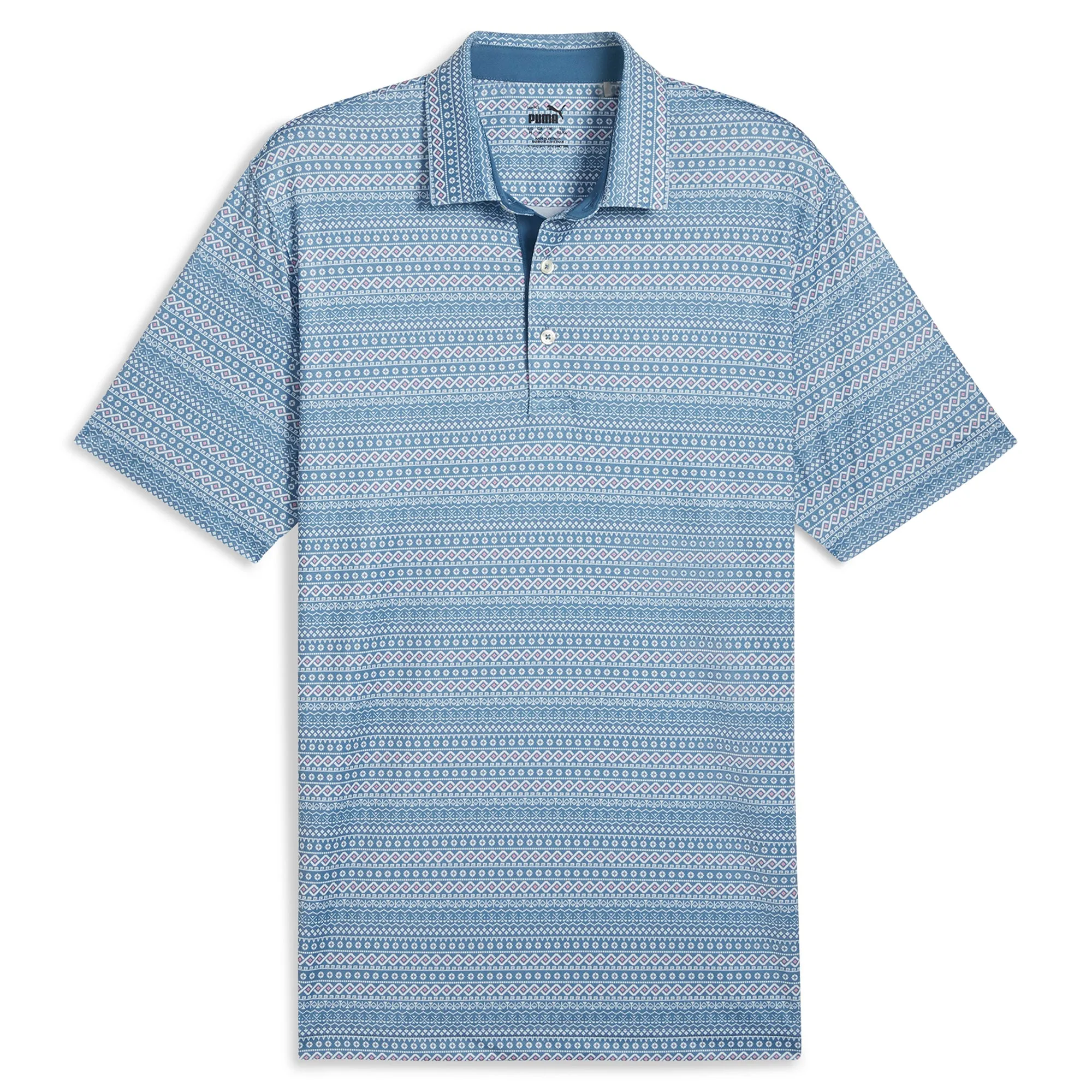 Fair Isle Micro Print Golf Polo