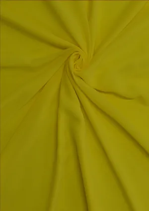 Georgette Chiffon Fabric Yellow 60" Wide Plain Crepe for Decoration,Event & Dress