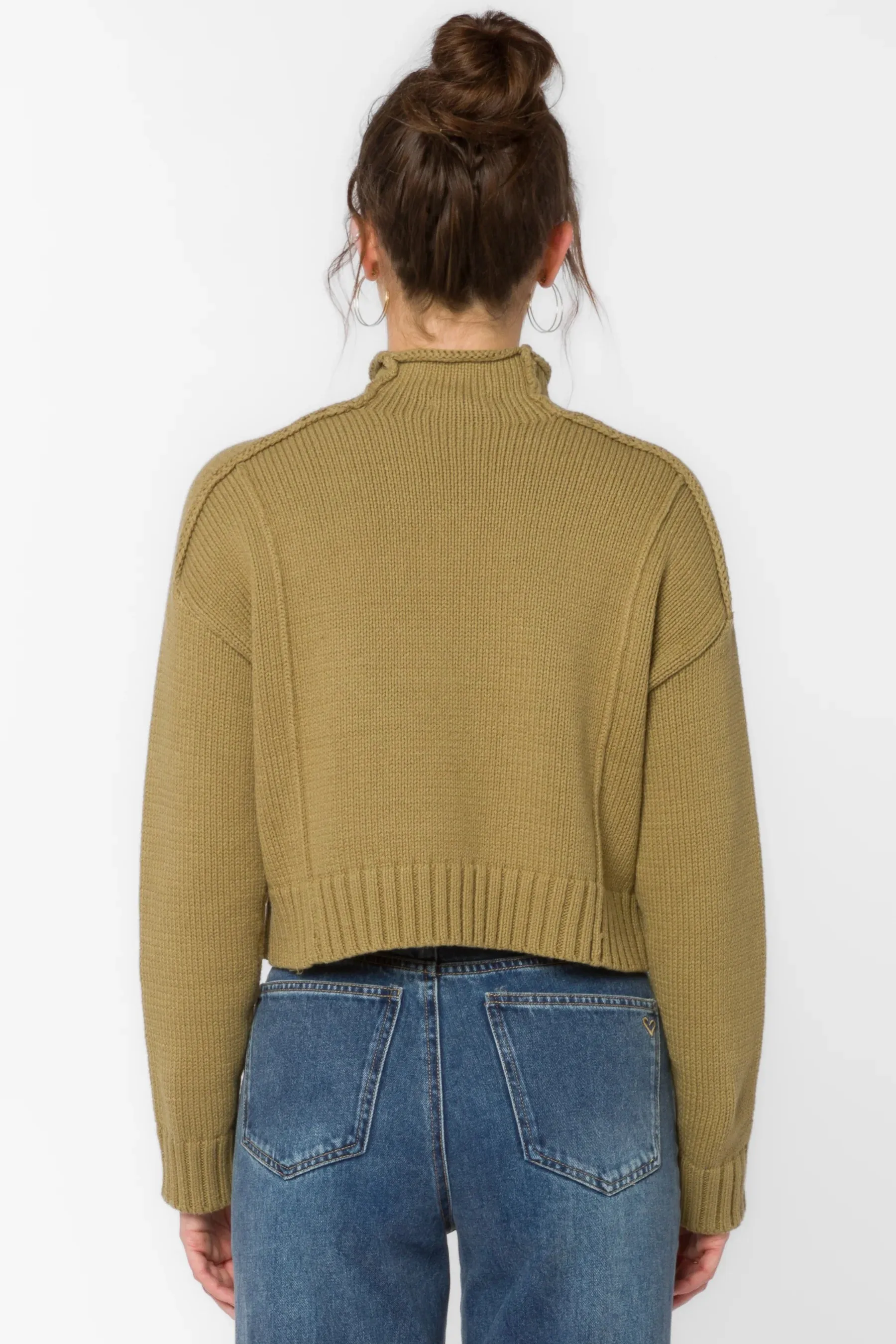 Goodwin Olive Mock Neck Sweater