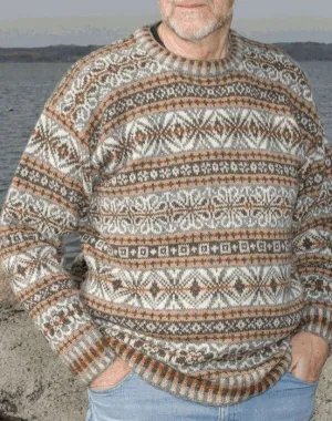 Krakær mens sweater by Ruth Sørensen, knitting pattern