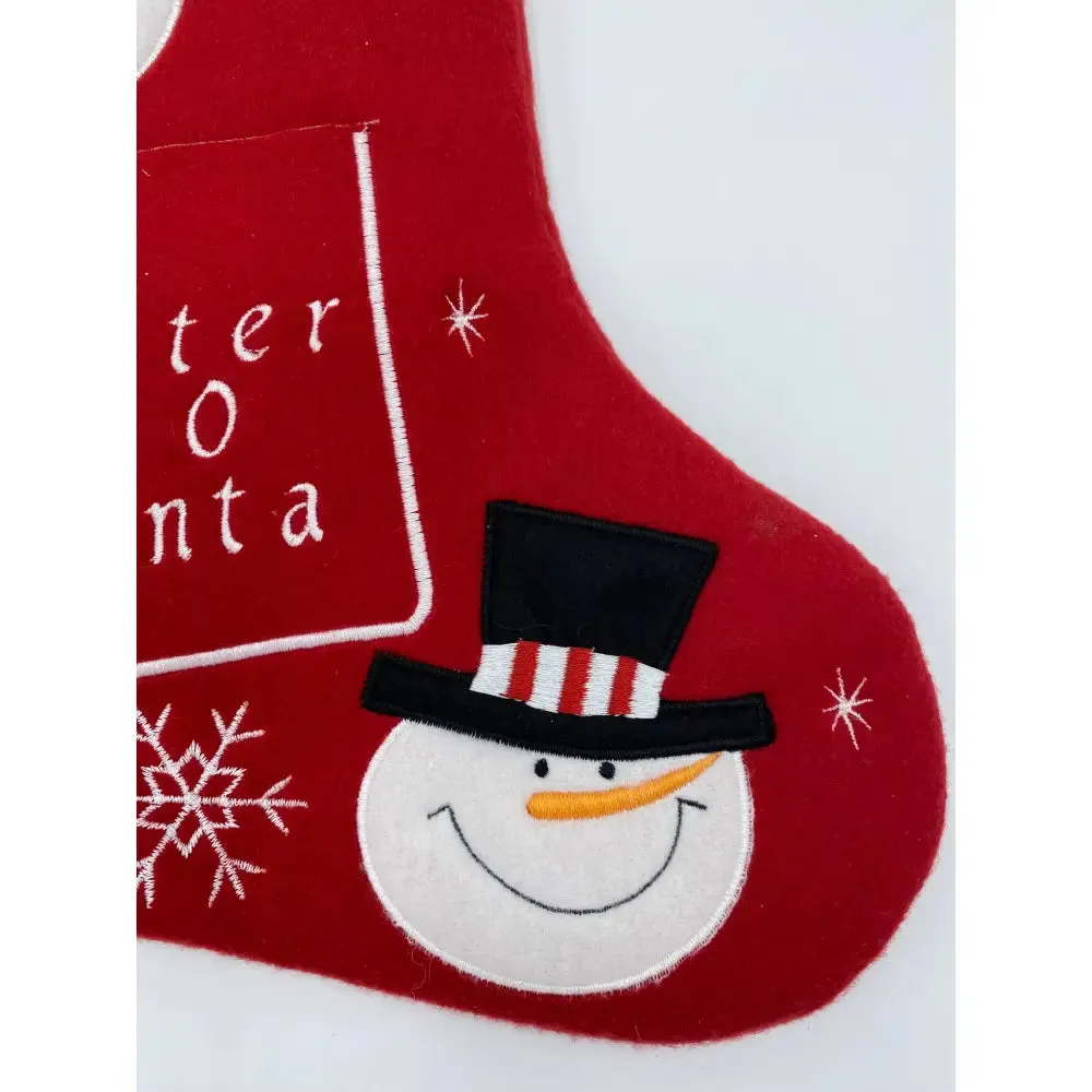 Letter to Santa Christmas Stocking - 3 Assorted Designs