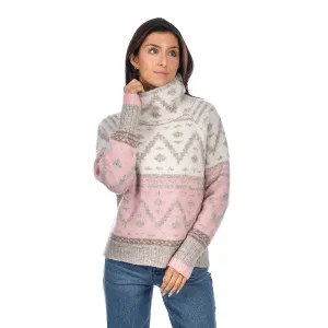 Mara Fair Isle Cowl Neck Sweater