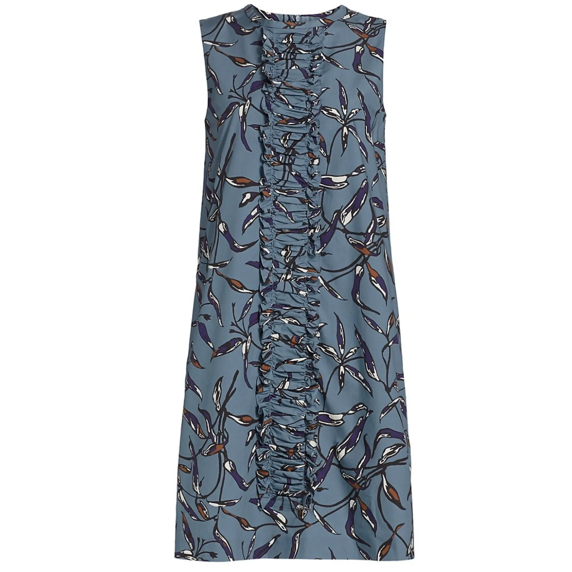 Max Mara 'S Blue Nola Printed Sleeveless Shift Dress in Azzurro