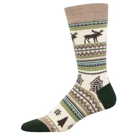 Men's Moose Fair Isle Socks