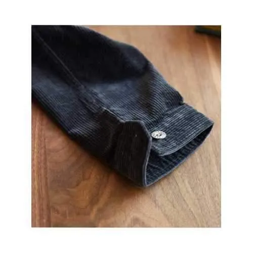 Mens Plain Corduroy Solid Color Jackets