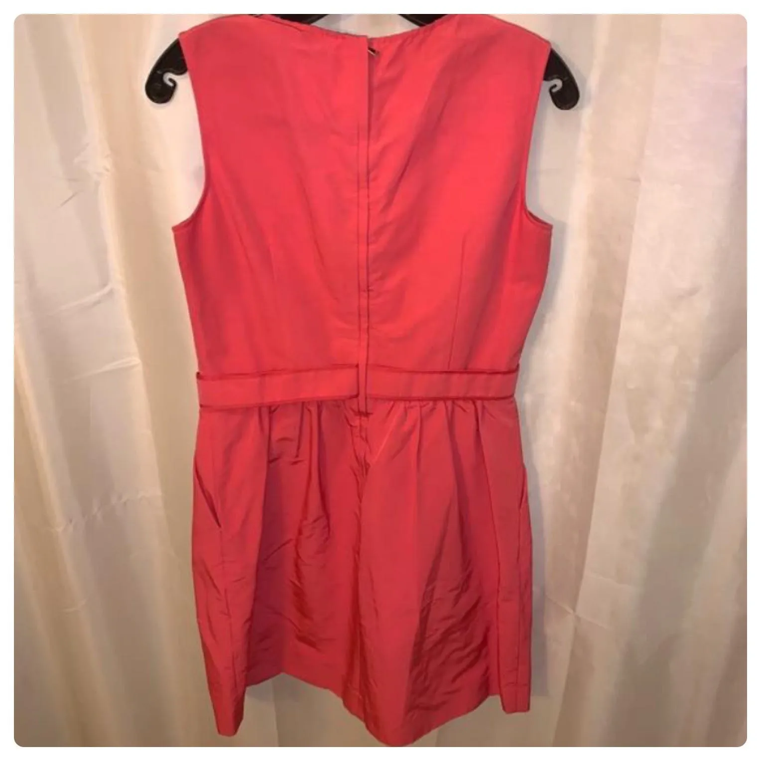 (red) Valentino Size Small Pink Bow Front Dress by Valentino