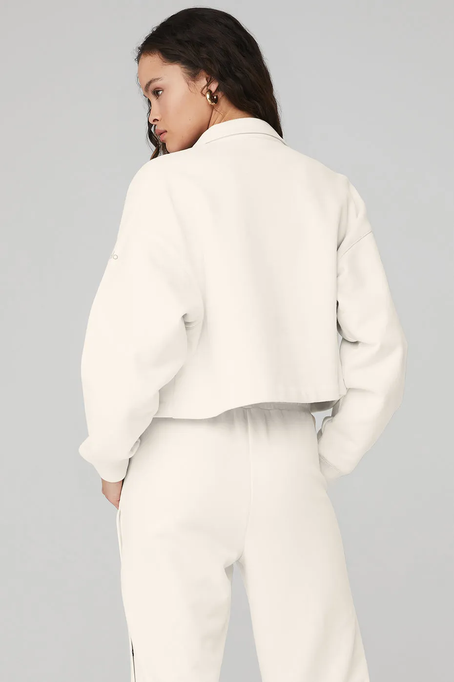 Renown Cropped Button-Up Pullover - Ivory