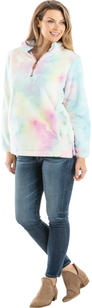 Tie-Dye Sherpa Pullover