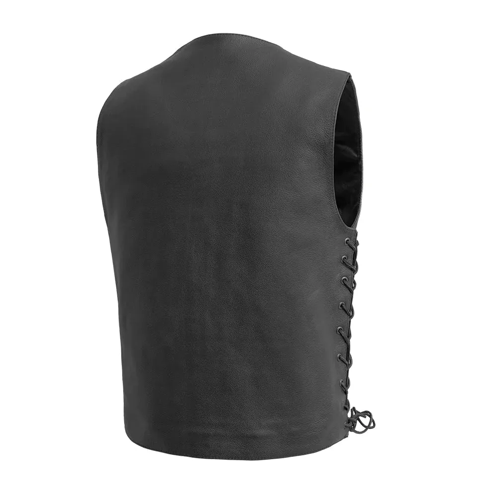 Top Biller Men's Motorcycle Western Style Leather Vest