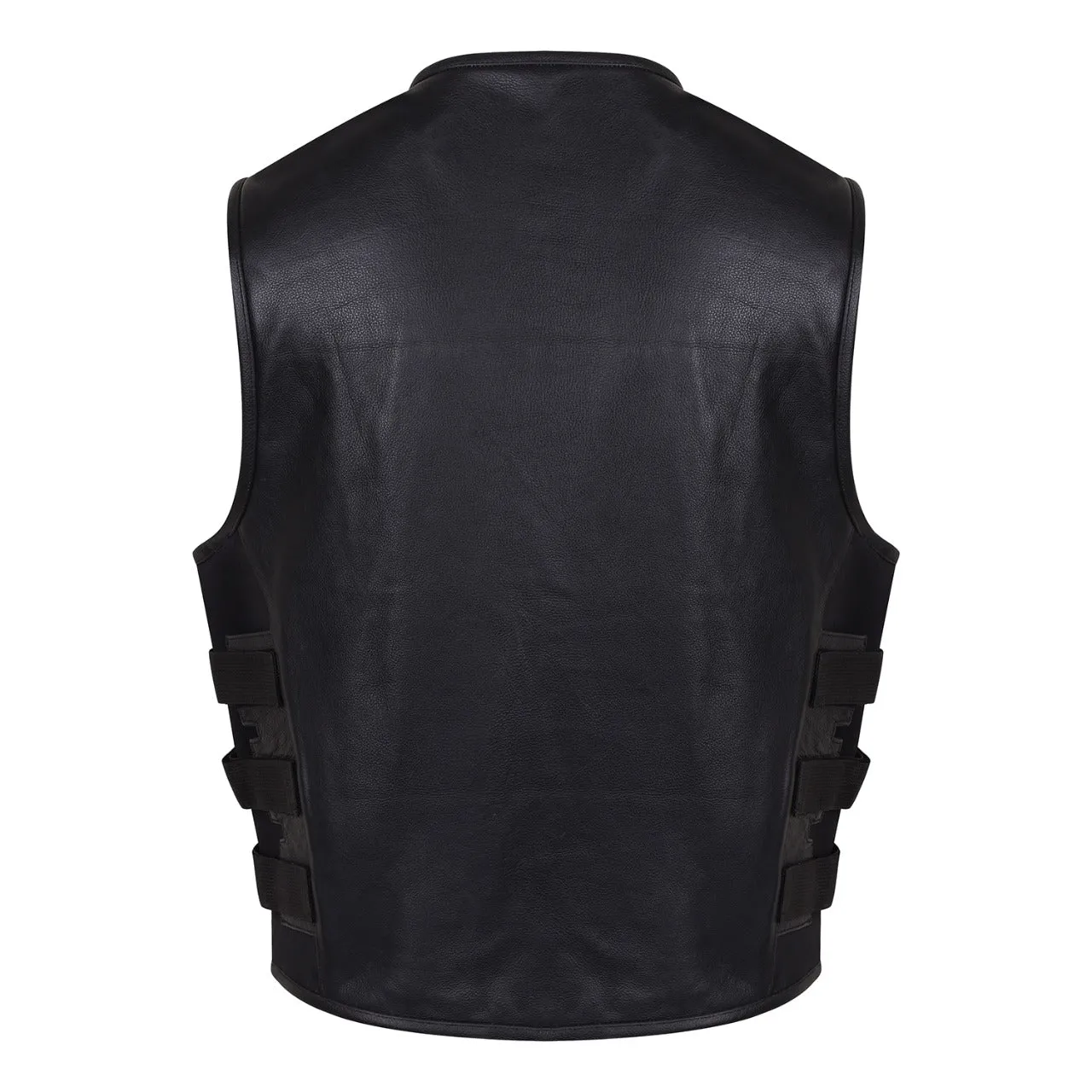 VL904 Vance Leather Men's Premium Leather 'Commando' Tactical Style Vest