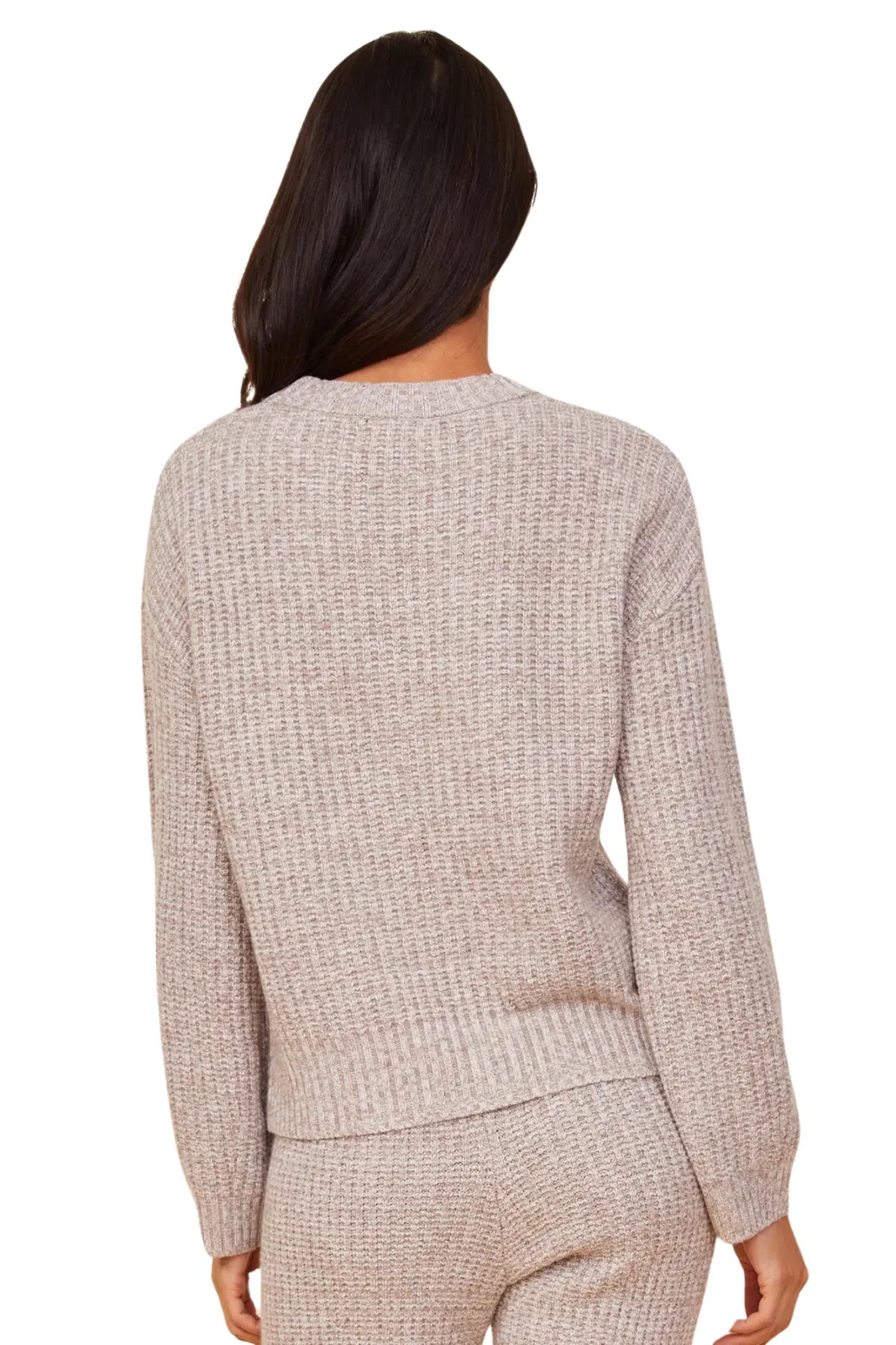 Wool Cash Space Dye Sweater, Oatmeal