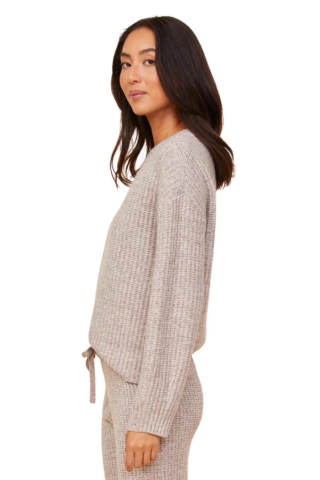 Wool Cash Space Dye Sweater, Oatmeal